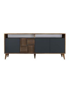 HANAH HOME Komoda Milan Walnut Anthracite 1 - 182349