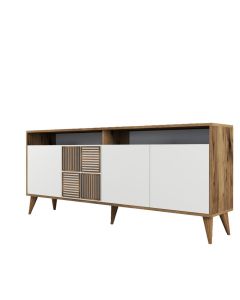 HANAH HOME Komoda Milan Walnut White 1 - 182352