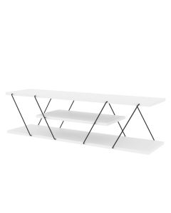 HANAH HOME TV polica Canaz v2, bela/crna