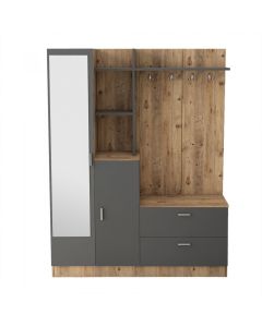 HANAH HOME Ormar za predsoblje sa čivilukom i ogledalom Dd5-Aa