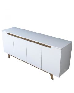 HANAH HOME Komoda GD102, bela/braon