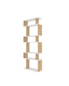 HANAH HOME Polica za knjige Bates White Oak - 183167