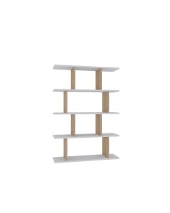 HANAH HOME Polica za knjige Harmon Oak White - 183168