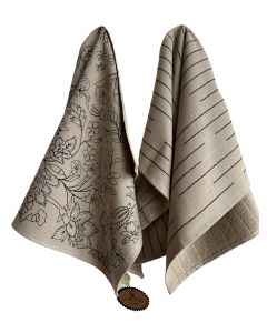 VIKTORIJA Set 2 kom. kuhinjskih krpa print cream - VLK000111-cream prin