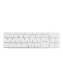 NATEC NAUTILUS, Slim Multimedia tastatura, US raspored, USB, bela (NKL-1951)