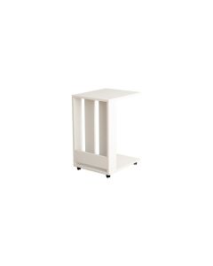 HANAH HOME Sto sa točkićima Edi White - 185926