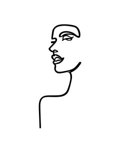 WALLXPERT Zidna dekoracija Woman Profile - 186841