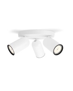 PHILIPS Spot lampa Pongee bela sa 3x5,5W GU10 - 18686