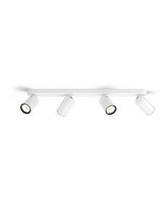 PHILIPS Spot lampa Pongee bela sa 4x5,5W GU10 - 18687
