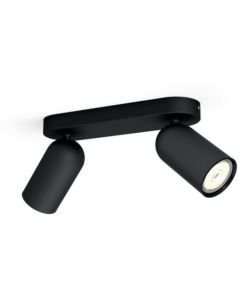 PHILIPS Spot lampa Pongee crna sa 2x5,5W GU10 - 18689-1