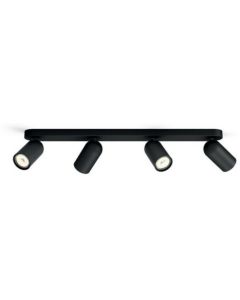 PHILIPS Spot lampa Pongee crna sa 4x5,5W GU10 - 18691