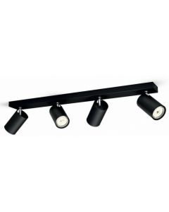 PHILIPS Spot lampa Kosipo crna sa 4x5,5W GU10 - 18695-1