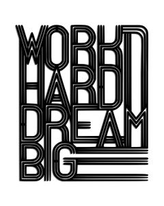 WALLXPERT Zidna dekoracija Work Hard Dream Big 2 - 186980-1-1