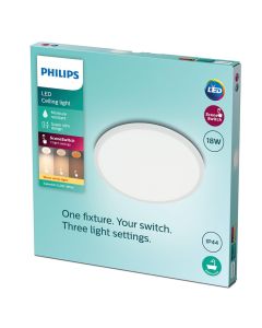 PHILIPS Plafonjera superslim CL550 LED 18W 2700K IP44 bela - 18820-1