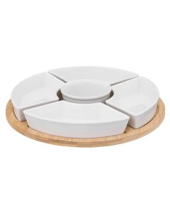 SECRET DE GOURMET Set za predjelo porcelan/bambus bela - 188895