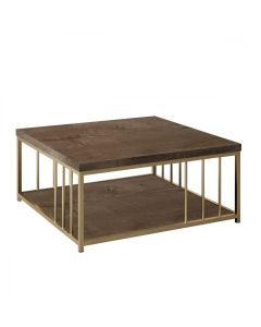 HANAH HOME Klub sto Zenn, braon/zlatna