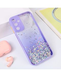 Maska za Samsung A15 5G Frame Glitter ljubicasta - 214399