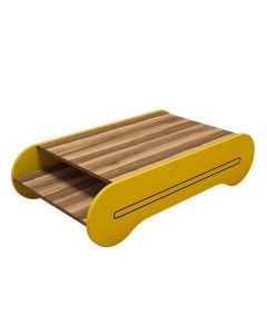HANAH HOME Sto za dnevnu sobu Cool Walnut Yellow - 189275