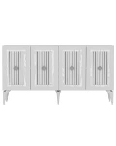 HANAH HOME Komoda Nora belo/srebrna - 189572