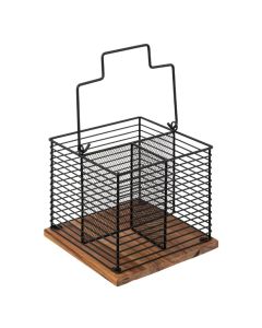 FIVE Stalak za escajg 18.5x18.5x29cm, metal/drvo - 189873-1