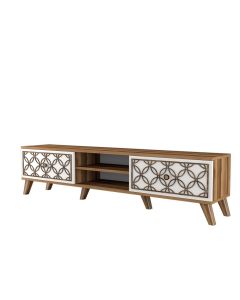 HANAH HOME TV polica Class Walnut, bela - 190080