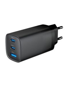 GEMBIRD Brzi punjač 3-port 65 W GaN USB PowerDelivery TA-UC-PDQC65-01-BK, crna - 45562