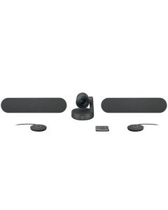 LOGITECH RALLY PLUS Ultra-HD ConferenceCam - BLACK - USB - PLUGC - EMEA - DUAL SPEAKER EU - 960-001224