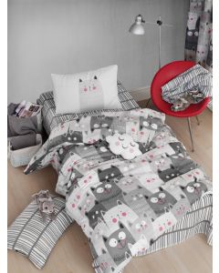 L`ESSENTIEL MAISON Komplet posteljina 135x200 cm Duvarda Kediler Grey - 191002