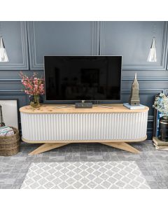 HANAH HOME TV komoda Stor, krem/bela