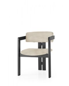 HANAH  HOME Trpezarijska stolica CO - 006, crna/krem