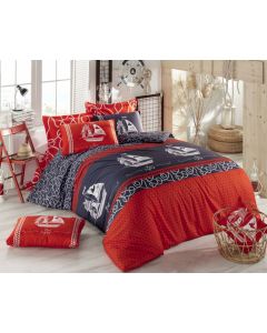 L`ESSENTIEL MAISON Ranforce posteljina 250x200 cm Marine Red - 191331