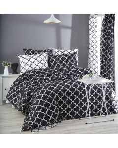 L`ESSENTIEL MAISON Ranforce posteljina 240x220 cm Madalyon Black - 191397-1