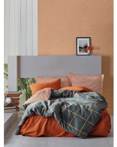 L`ESSENTIEL MAISON Ranforce posteljina 200x200 cm Stark Cinnamon - 191499