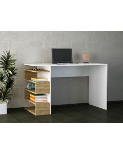 HANAH HOME Radni sto Snake, bela/braon