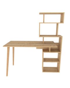 HANAH HOME Radni sto sa policama Vina, svetlobraon