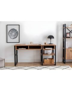 HANAH HOME Radni sto Emro, braon/crna