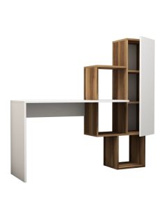 HANAH HOME Radni sto sa policama Açelya, braon/bela