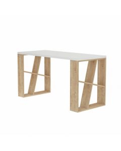 HANAH HOME Radni sto Honey, bela/svetlo braon