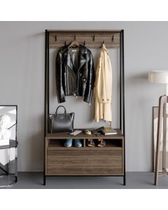 HANAH HOME Cipelarnik sa čivilukom Devin, braon/crna