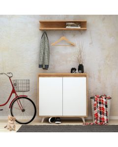 HANAH HOME Cipelarnik Obsoyo, bela/braon