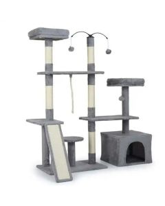 Maca Lounge grebalica i penjalica za mačke 136cm Siva