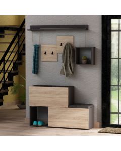 HANAH HOME Cipelarnik sa čivilukom Holdon, antacit/krem