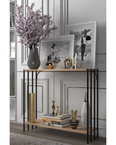 HANAH HOME Konzolni sto Verona, svetlo braon/crna