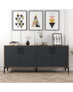 HANAH HOME Komoda Kiev, braon/antracit