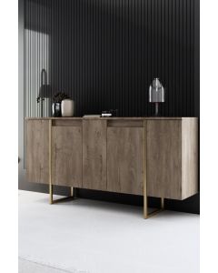 HANAH HOME Komoda Luxe Walnut Gold - 194396