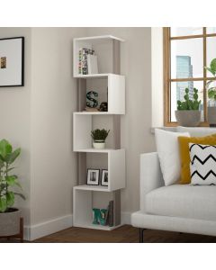 HANAH HOME Polica Piri White Light Mocha - 194483
