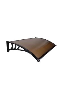 Nadstrešnica Aluminijumska 150x120cm Crna Bronza 5mm