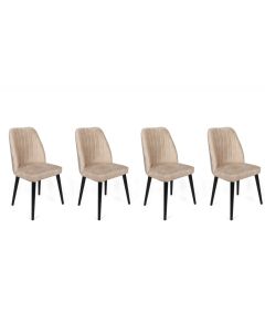 HANAH HOME Set trpezarijskih stolica 4/1 Alfa-434, bež/crna