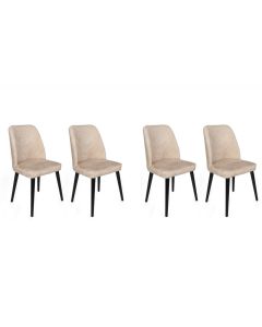 HANAH HOME Set trpezarijskih stolica 4/1 Dallas-520, krem/crna