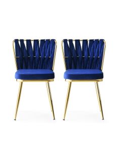 HANAH HOME Set trpezarijskih stolica 2/1 Kuşaklı 209 V2, plava/zelena